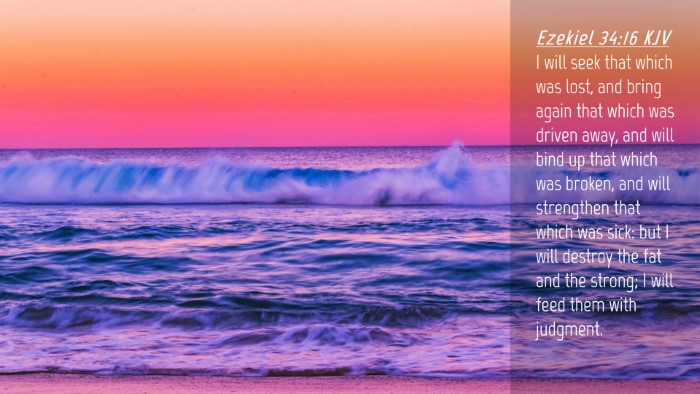 Picture 04 - Ezekiel 34:16 KJV Desktop Wallpaper - I will seek that which was lost, and bring again - Desktop Bible Verse Wallpaper