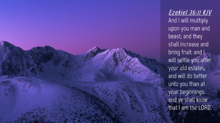 Picture 04 - Ezekiel 36:11 KJV Desktop Wallpaper - And I will multiply upon you man and beast; and - Desktop Bible Verse Wallpaper