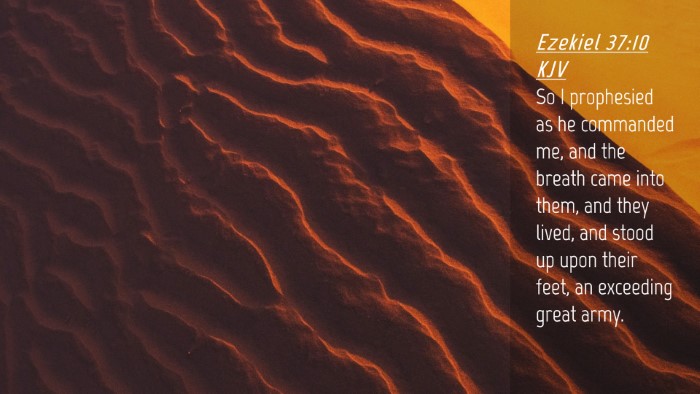 Picture 04 - Ezekiel 37:10 KJV Desktop Wallpaper - So I prophesied as he commanded me, and the - Desktop Bible Verse Wallpaper