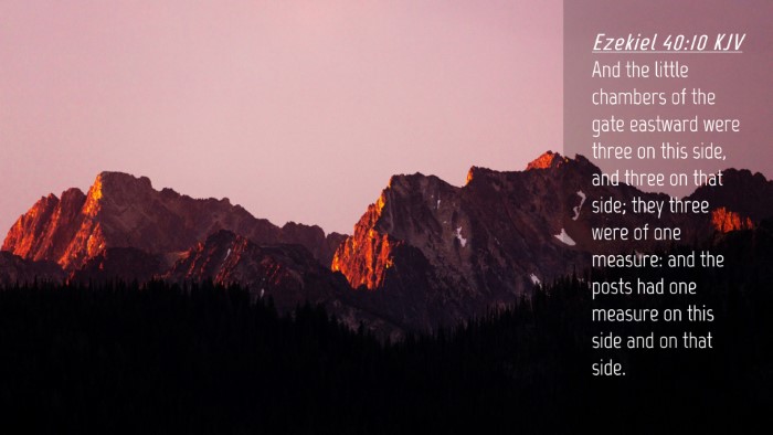 Picture 04 - Ezekiel 40:10 KJV Desktop Wallpaper - And the little chambers of the gate eastward were - Desktop Bible Verse Wallpaper