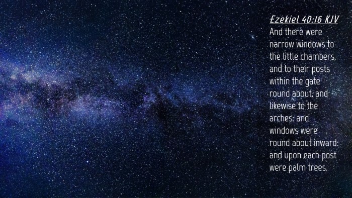 Picture 04 - Ezekiel 40:16 KJV Desktop Wallpaper - And there were narrow windows to the little - Desktop Bible Verse Wallpaper