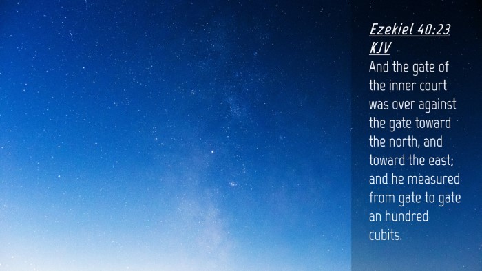 Picture 04 - Ezekiel 40:23 KJV Desktop Wallpaper - And the gate of the inner court was over against - Desktop Bible Verse Wallpaper