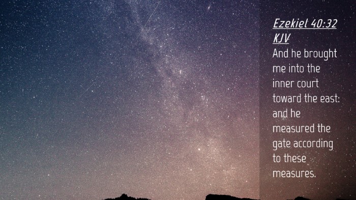 Picture 04 - Ezekiel 40:32 KJV Desktop Wallpaper - And he brought me into the inner court toward the - Desktop Bible Verse Wallpaper