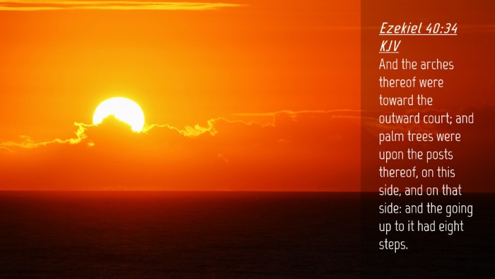 Picture 04 - Ezekiel 40:34 KJV Desktop Wallpaper - And the arches thereof were toward the outward - Desktop Bible Verse Wallpaper