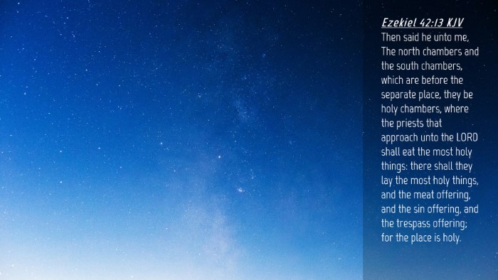 Picture 04 - Ezekiel 42:13 KJV Desktop Wallpaper - Then said he unto me, The north chambers and the - Desktop Bible Verse Wallpaper