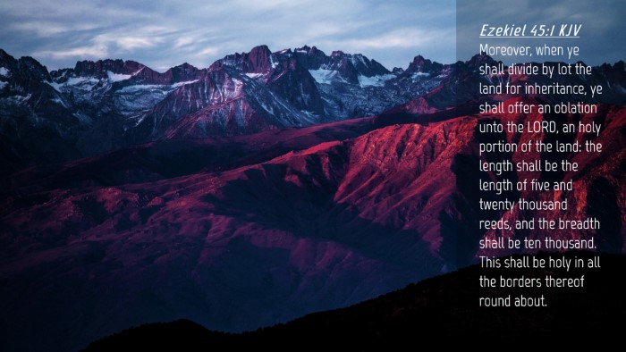 Picture 04 - Ezekiel 45:1 KJV Desktop Wallpaper - Moreover, when ye shall divide by lot the land - Desktop Bible Verse Wallpaper