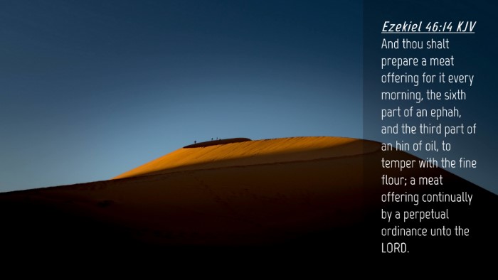 Picture 04 - Ezekiel 46:14 KJV Desktop Wallpaper - And thou shalt prepare a meat offering for it - Desktop Bible Verse Wallpaper