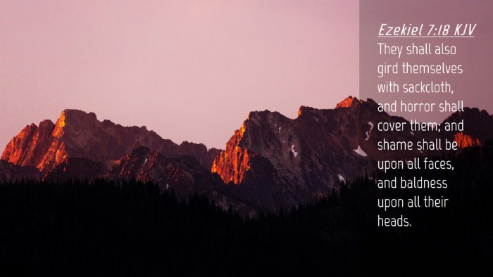 Picture 04 - Ezekiel 7:18 KJV Desktop Wallpaper - They shall also gird themselves with sackcloth, - Desktop Bible Verse Wallpaper