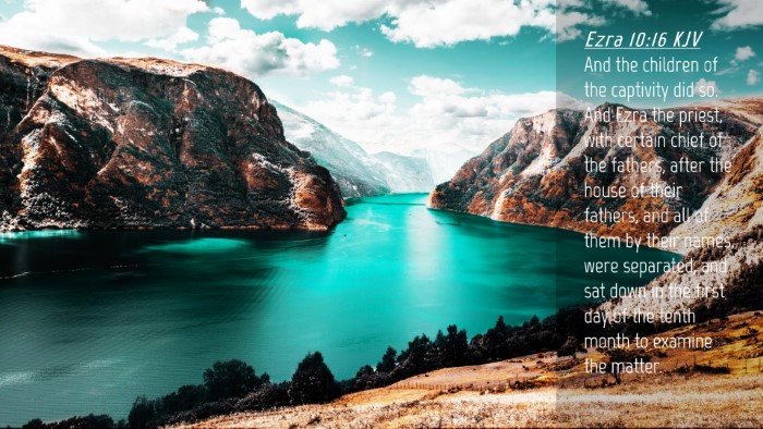 Picture 04 - Ezra 10:16 KJV Desktop Wallpaper - And the children of the captivity did so. And - Desktop Bible Verse Wallpaper