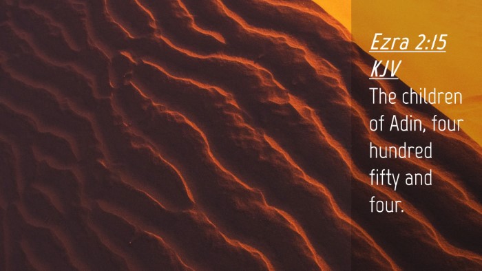 Picture 04 - Ezra 2:15 KJV Desktop Wallpaper - The children of Adin, four hundred fifty and - Desktop Bible Verse Wallpaper