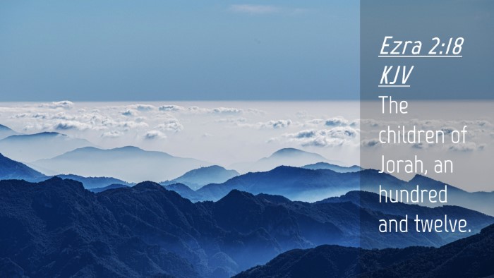 Picture 04 - Ezra 2:18 KJV Desktop Wallpaper - The children of Jorah, an hundred and - Desktop Bible Verse Wallpaper