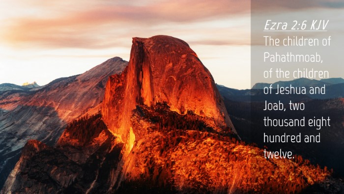 Picture 04 - Ezra 2:6 KJV Desktop Wallpaper - The children of Pahathmoab, of the children of - Desktop Bible Verse Wallpaper