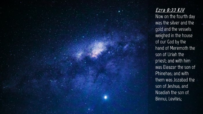 Picture 04 - Ezra 8:33 KJV Desktop Wallpaper - Now on the fourth day was the silver and the gold - Desktop Bible Verse Wallpaper