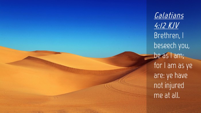 Picture 04 - Galatians 4:12 KJV Desktop Wallpaper - Brethren, I beseech you, be as I am; for I am as - Desktop Bible Verse Wallpaper