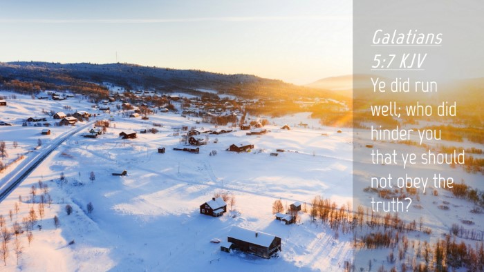 Picture 04 - Galatians 5:7 KJV Desktop Wallpaper - Ye did run well; who did hinder you that ye - Desktop Bible Verse Wallpaper