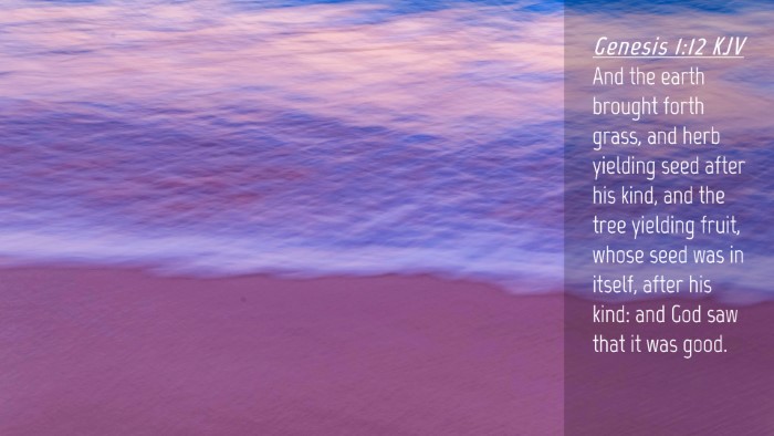 Picture 04 - Genesis 1:12 KJV Desktop Wallpaper - And the earth brought forth grass, and herb - Desktop Bible Verse Wallpaper