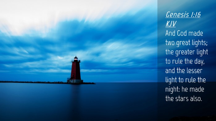 Picture 04 - Genesis 1:16 KJV Desktop Wallpaper - And God made two great lights; the greater light - Desktop Bible Verse Wallpaper
