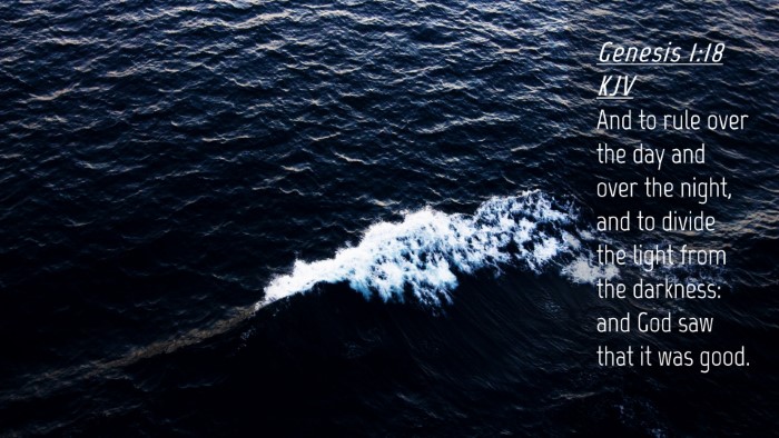 Picture 04 - Genesis 1:18 KJV Desktop Wallpaper - And to rule over the day and over the night, and - Desktop Bible Verse Wallpaper