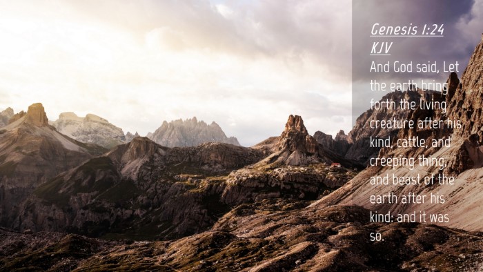 Picture 04 - Genesis 1:24 KJV Desktop Wallpaper - And God said, Let the earth bring forth the - Desktop Bible Verse Wallpaper