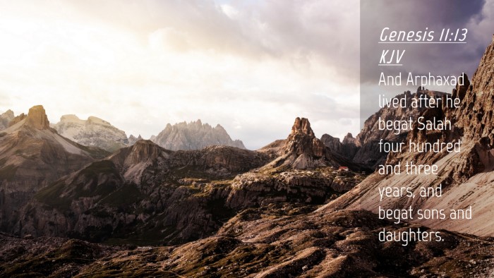Picture 04 - Genesis 11:13 KJV Desktop Wallpaper - And Arphaxad lived after he begat Salah four - Desktop Bible Verse Wallpaper