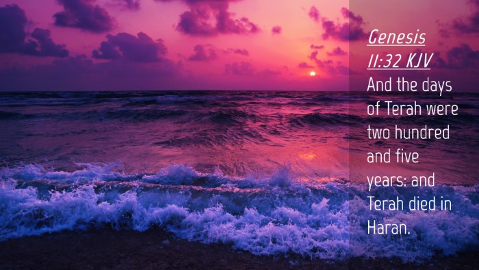 Picture 04 - Genesis 11:32 KJV Desktop Wallpaper - And the days of Terah were two hundred and five - Desktop Bible Verse Wallpaper