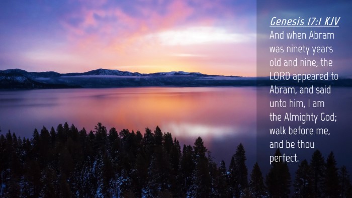 Picture 04 - Genesis 17:1 KJV Desktop Wallpaper - And when Abram was ninety years old and nine, the - Desktop Bible Verse Wallpaper