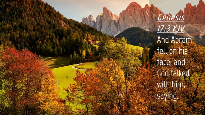 Picture 04 - Genesis 17:3 KJV Desktop Wallpaper - And Abram fell on his face: and God talked with - Desktop Bible Verse Wallpaper