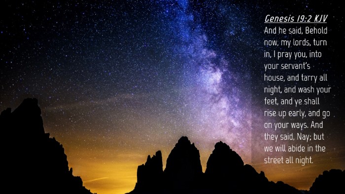 Picture 04 - Genesis 19:2 KJV Desktop Wallpaper - And he said, Behold now, my lords, turn in, I - Desktop Bible Verse Wallpaper