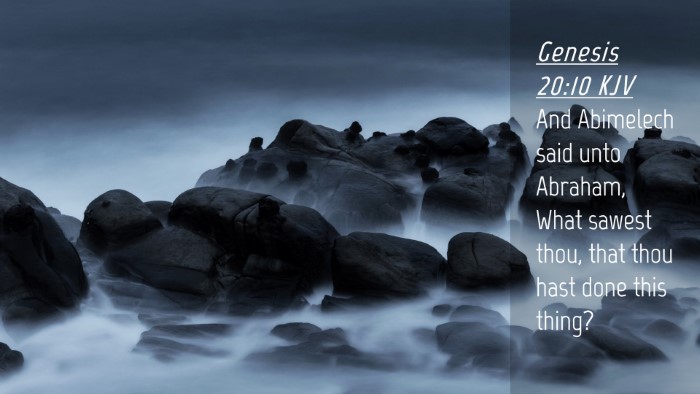 Picture 04 - Genesis 20:10 KJV Desktop Wallpaper - And Abimelech said unto Abraham, What sawest - Desktop Bible Verse Wallpaper