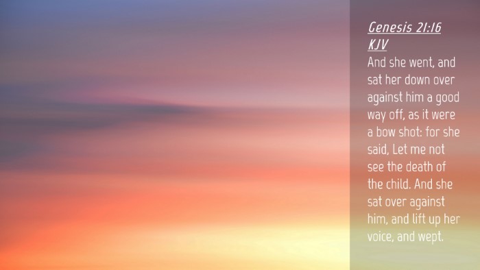 Picture 04 - Genesis 21:16 KJV Desktop Wallpaper - And she went, and sat her down over against him a - Desktop Bible Verse Wallpaper