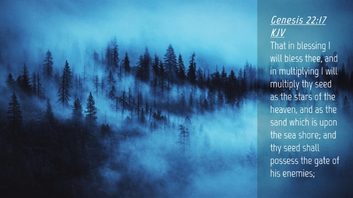 Picture 04 - Genesis 22:17 KJV Desktop Wallpaper - That in blessing I will bless thee, and in - Desktop Bible Verse Wallpaper