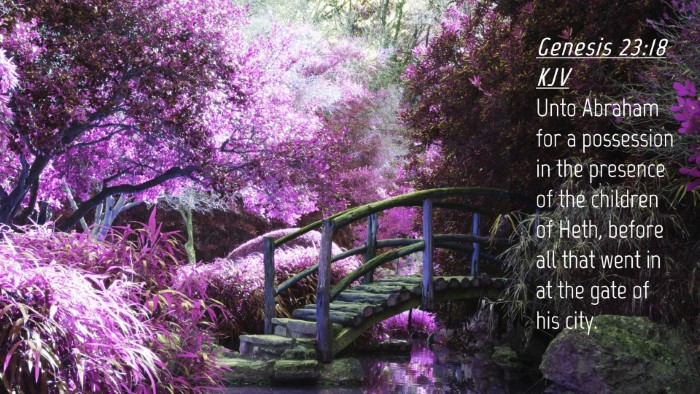 Picture 04 - Genesis 23:18 KJV Desktop Wallpaper - Unto Abraham for a possession in the presence of - Desktop Bible Verse Wallpaper