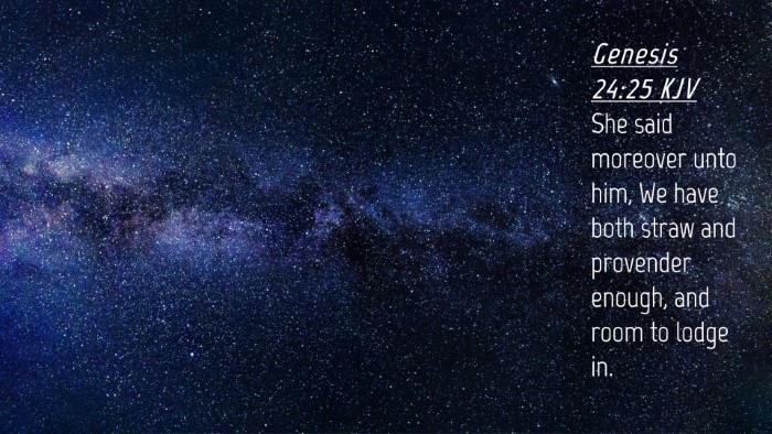 Picture 04 - Genesis 24:25 KJV Desktop Wallpaper - She said moreover unto him, We have both straw - Desktop Bible Verse Wallpaper