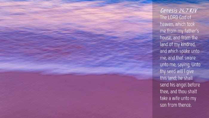 Picture 04 - Genesis 24:7 KJV Desktop Wallpaper - The LORD God of heaven, which took me from my - Desktop Bible Verse Wallpaper