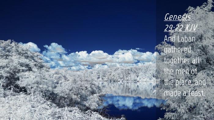 Picture 04 - Genesis 29:22 KJV Desktop Wallpaper - And Laban gathered together all the men of the - Desktop Bible Verse Wallpaper