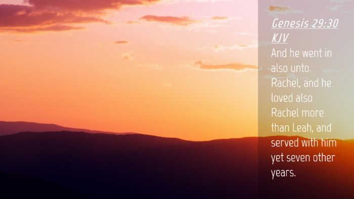 Picture 04 - Genesis 29:30 KJV Desktop Wallpaper - And he went in also unto Rachel, and he loved - Desktop Bible Verse Wallpaper