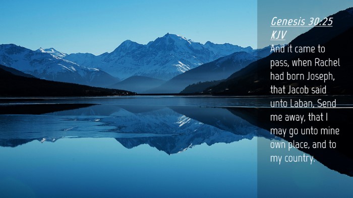 Picture 04 - Genesis 30:25 KJV Desktop Wallpaper - And it came to pass, when Rachel had born Joseph, - Desktop Bible Verse Wallpaper