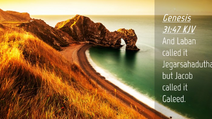 Picture 04 - Genesis 31:47 KJV Desktop Wallpaper - And Laban called it Jegarsahadutha: but Jacob - Desktop Bible Verse Wallpaper
