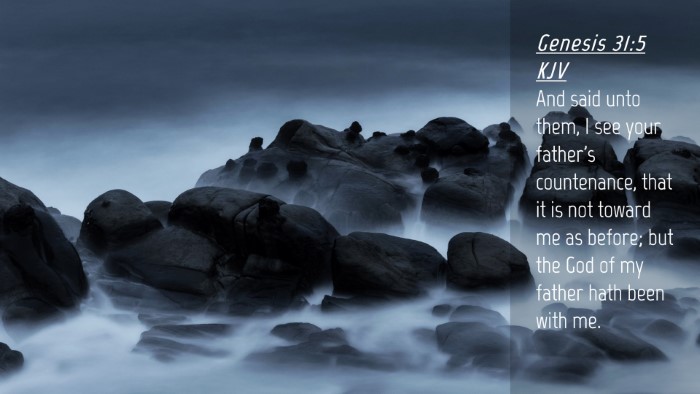 Picture 04 - Genesis 31:5 KJV Desktop Wallpaper - And said unto them, I see your father's - Desktop Bible Verse Wallpaper