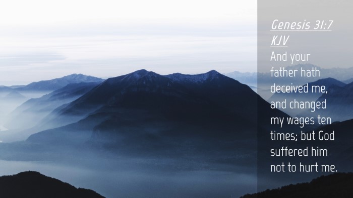 Picture 04 - Genesis 31:7 KJV Desktop Wallpaper - And your father hath deceived me, and changed my - Desktop Bible Verse Wallpaper