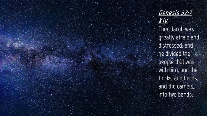 Picture 04 - Genesis 32:7 KJV Desktop Wallpaper - Then Jacob was greatly afraid and distressed: and - Desktop Bible Verse Wallpaper
