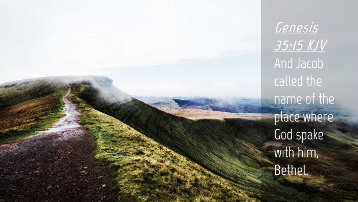 Picture 04 - Genesis 35:15 KJV Desktop Wallpaper - And Jacob called the name of the place where God - Desktop Bible Verse Wallpaper