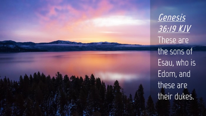 Picture 04 - Genesis 36:19 KJV Desktop Wallpaper - These are the sons of Esau, who is Edom, and - Desktop Bible Verse Wallpaper
