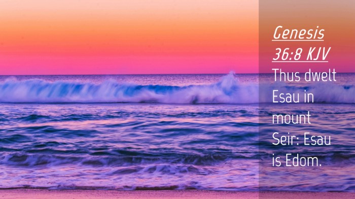 Picture 04 - Genesis 36:8 KJV Desktop Wallpaper - Thus dwelt Esau in mount Seir: Esau is - Desktop Bible Verse Wallpaper
