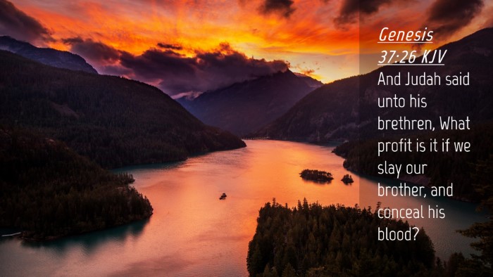 Picture 04 - Genesis 37:26 KJV Desktop Wallpaper - And Judah said unto his brethren, What profit is - Desktop Bible Verse Wallpaper