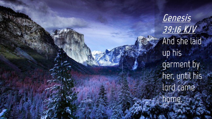 Picture 04 - Genesis 39:16 KJV Desktop Wallpaper - And she laid up his garment by her, until his - Desktop Bible Verse Wallpaper