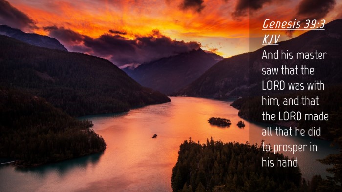 Picture 04 - Genesis 39:3 KJV Desktop Wallpaper - And his master saw that the LORD was with him, - Desktop Bible Verse Wallpaper