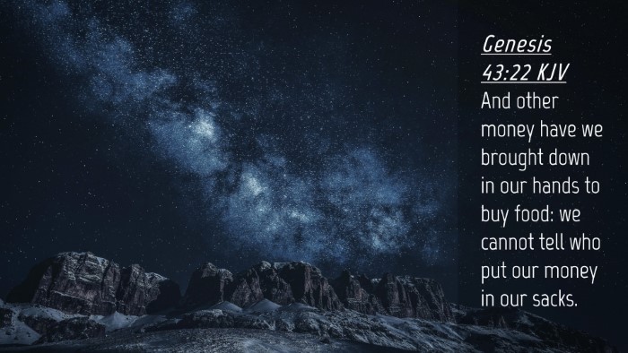 Picture 04 - Genesis 43:22 KJV Desktop Wallpaper - And other money have we brought down in our hands - Desktop Bible Verse Wallpaper