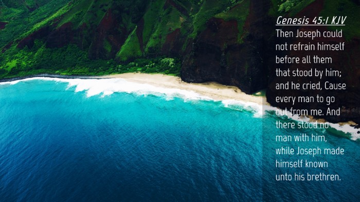 Picture 04 - Genesis 45:1 KJV Desktop Wallpaper - Then Joseph could not refrain himself before all - Desktop Bible Verse Wallpaper