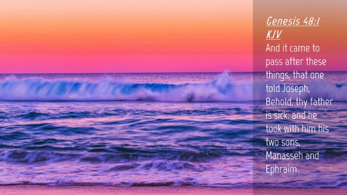 Picture 04 - Genesis 48:1 KJV Desktop Wallpaper - And it came to pass after these things, that one - Desktop Bible Verse Wallpaper